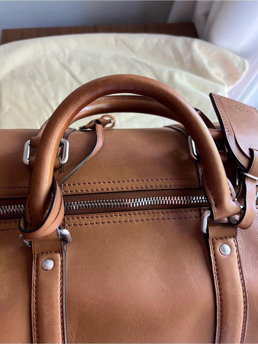 Louis Vuitton Keepall H30 Bandoulière 50 in Millesime Leather Tan - Picture 8 of 16